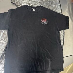 Santa Cruz Skateboards Black Tee with Small Red Logo